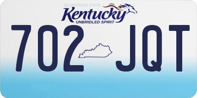 KY license plate 702JQT