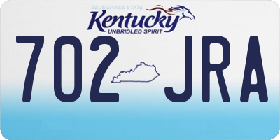 KY license plate 702JRA