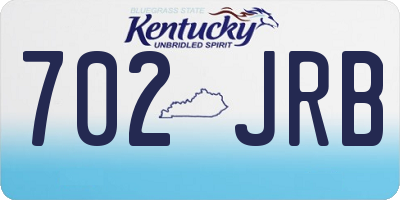 KY license plate 702JRB