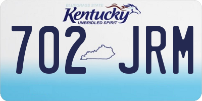 KY license plate 702JRM