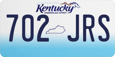 KY license plate 702JRS