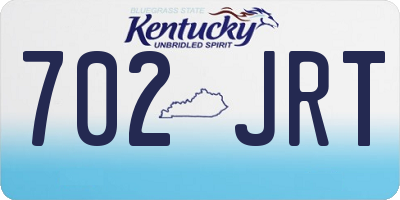 KY license plate 702JRT