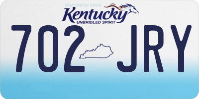 KY license plate 702JRY