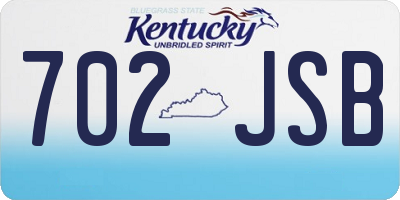 KY license plate 702JSB