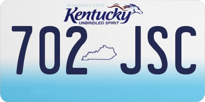 KY license plate 702JSC