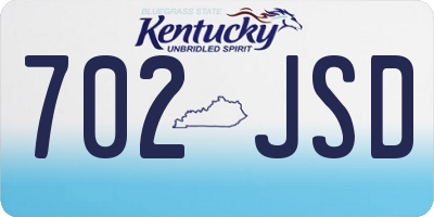 KY license plate 702JSD