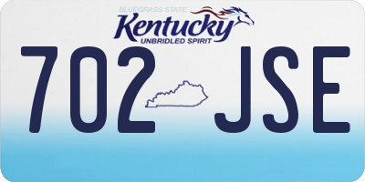 KY license plate 702JSE