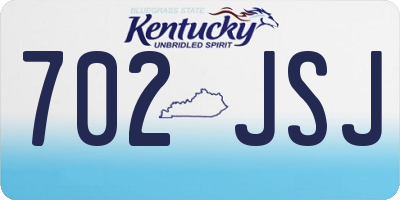 KY license plate 702JSJ
