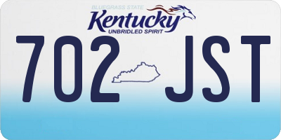 KY license plate 702JST