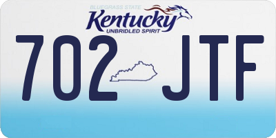 KY license plate 702JTF