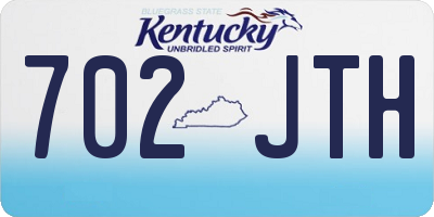 KY license plate 702JTH