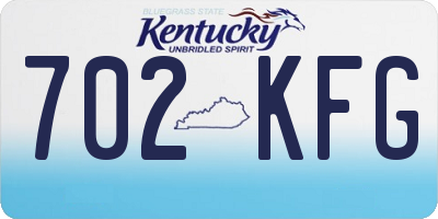 KY license plate 702KFG