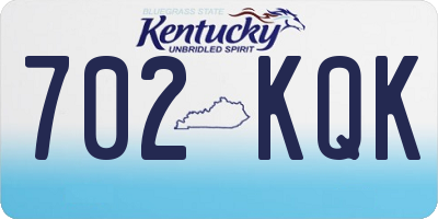 KY license plate 702KQK