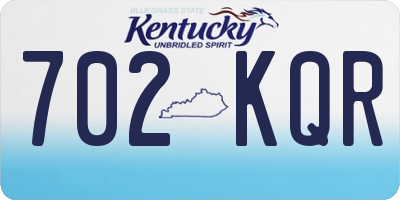 KY license plate 702KQR