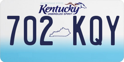 KY license plate 702KQY