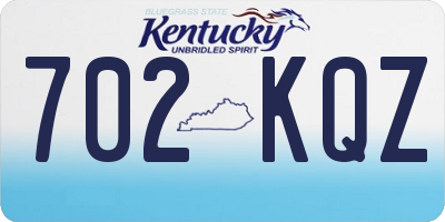 KY license plate 702KQZ