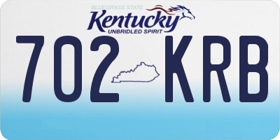 KY license plate 702KRB