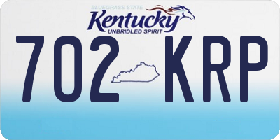 KY license plate 702KRP
