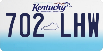 KY license plate 702LHW