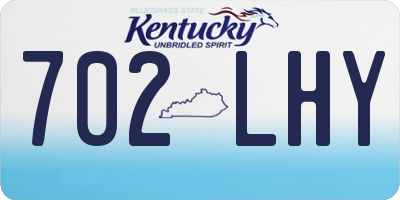 KY license plate 702LHY