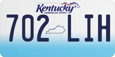 KY license plate 702LIH