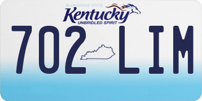 KY license plate 702LIM