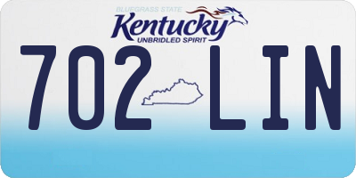 KY license plate 702LIN