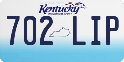 KY license plate 702LIP