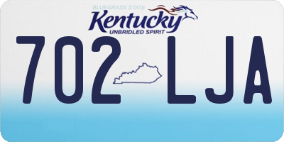 KY license plate 702LJA