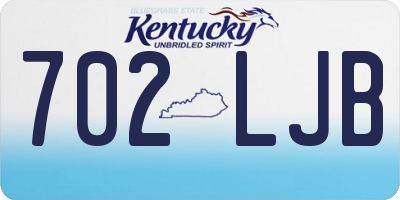 KY license plate 702LJB
