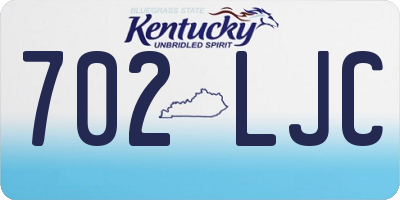 KY license plate 702LJC