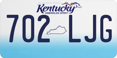 KY license plate 702LJG