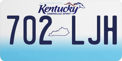 KY license plate 702LJH