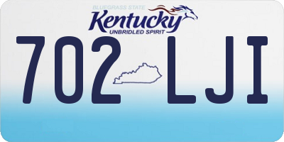 KY license plate 702LJI