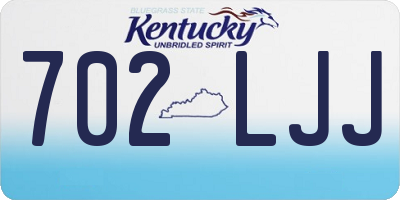 KY license plate 702LJJ