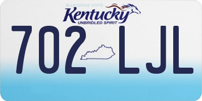 KY license plate 702LJL
