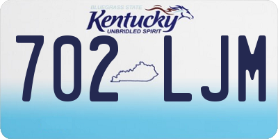 KY license plate 702LJM