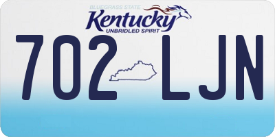 KY license plate 702LJN
