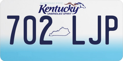 KY license plate 702LJP