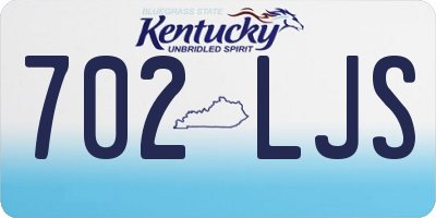 KY license plate 702LJS