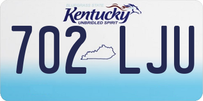 KY license plate 702LJU