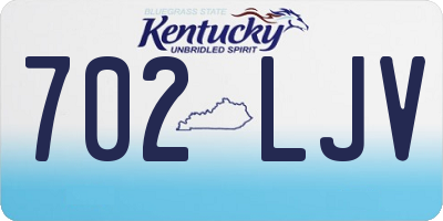 KY license plate 702LJV