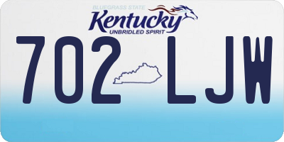 KY license plate 702LJW