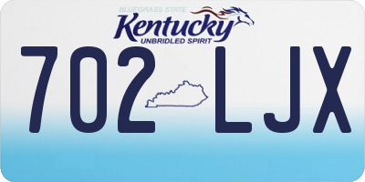 KY license plate 702LJX
