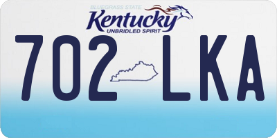 KY license plate 702LKA