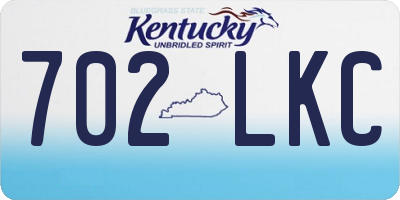 KY license plate 702LKC