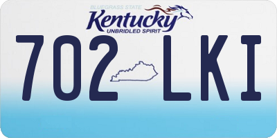 KY license plate 702LKI