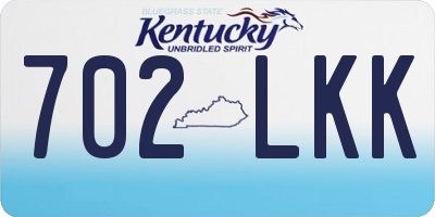 KY license plate 702LKK