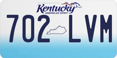 KY license plate 702LVM