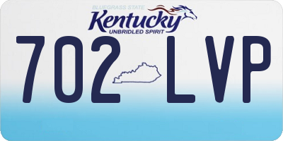 KY license plate 702LVP